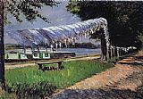 Gustave Caillebotte Laundry Drying painting